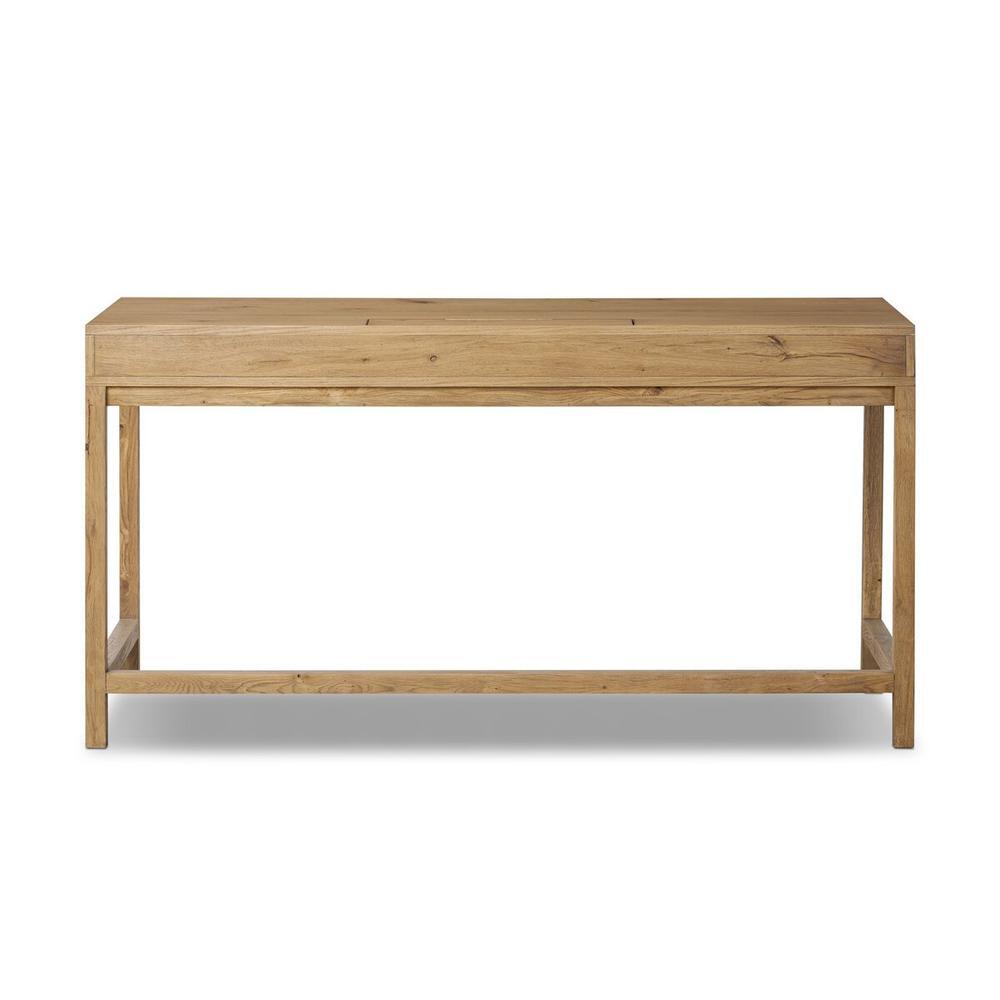 Tula Writing Desk: Worn Oak - Worn Oak Veneer - Palermo Drift