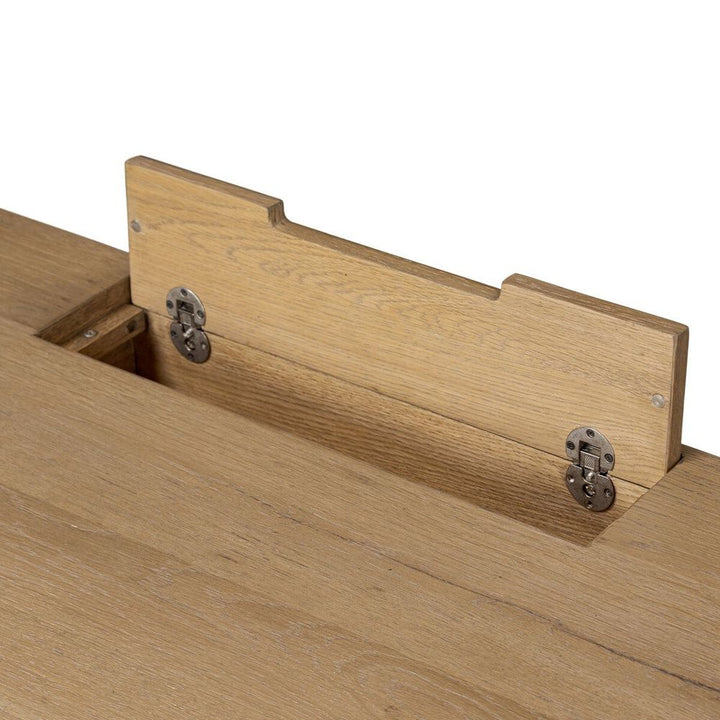 Tula Writing Desk: Worn Oak - Worn Oak Veneer - Palermo Drift