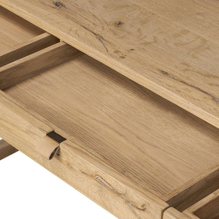 Tula Writing Desk: Worn Oak - Worn Oak Veneer - Palermo Drift