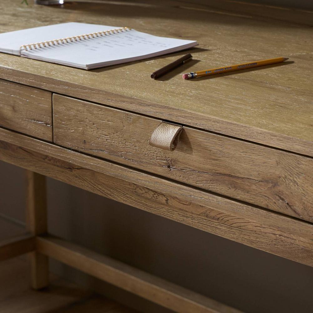 Tula Writing Desk: Worn Oak - Worn Oak Veneer - Palermo Drift