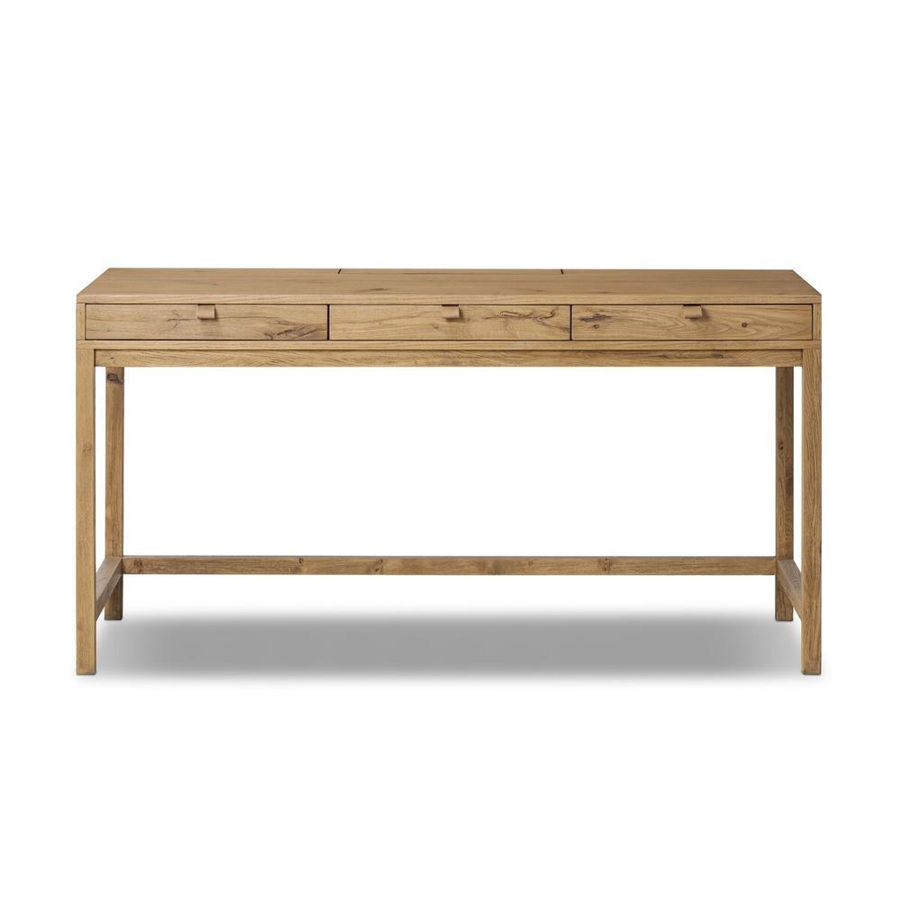 Tula Writing Desk: Worn Oak - Worn Oak Veneer - Palermo Drift