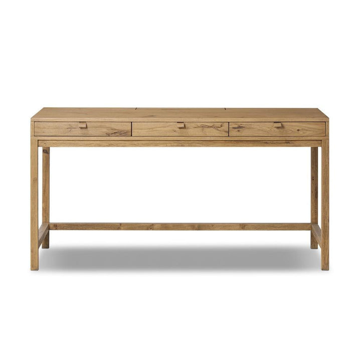 Tula Writing Desk: Worn Oak - Worn Oak Veneer - Palermo Drift