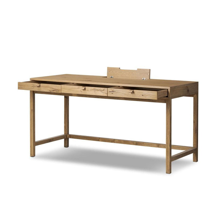 Tula Writing Desk: Worn Oak - Worn Oak Veneer - Palermo Drift