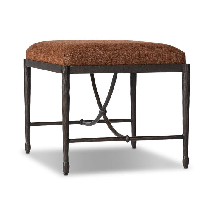 Stools & Ottomans Jade Accent Stool: Crypton Wayfarer Sienna - Textured Bronze - Hammered Bronze