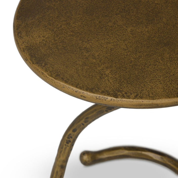 Vera End Table - Smooth Aged Aluminum