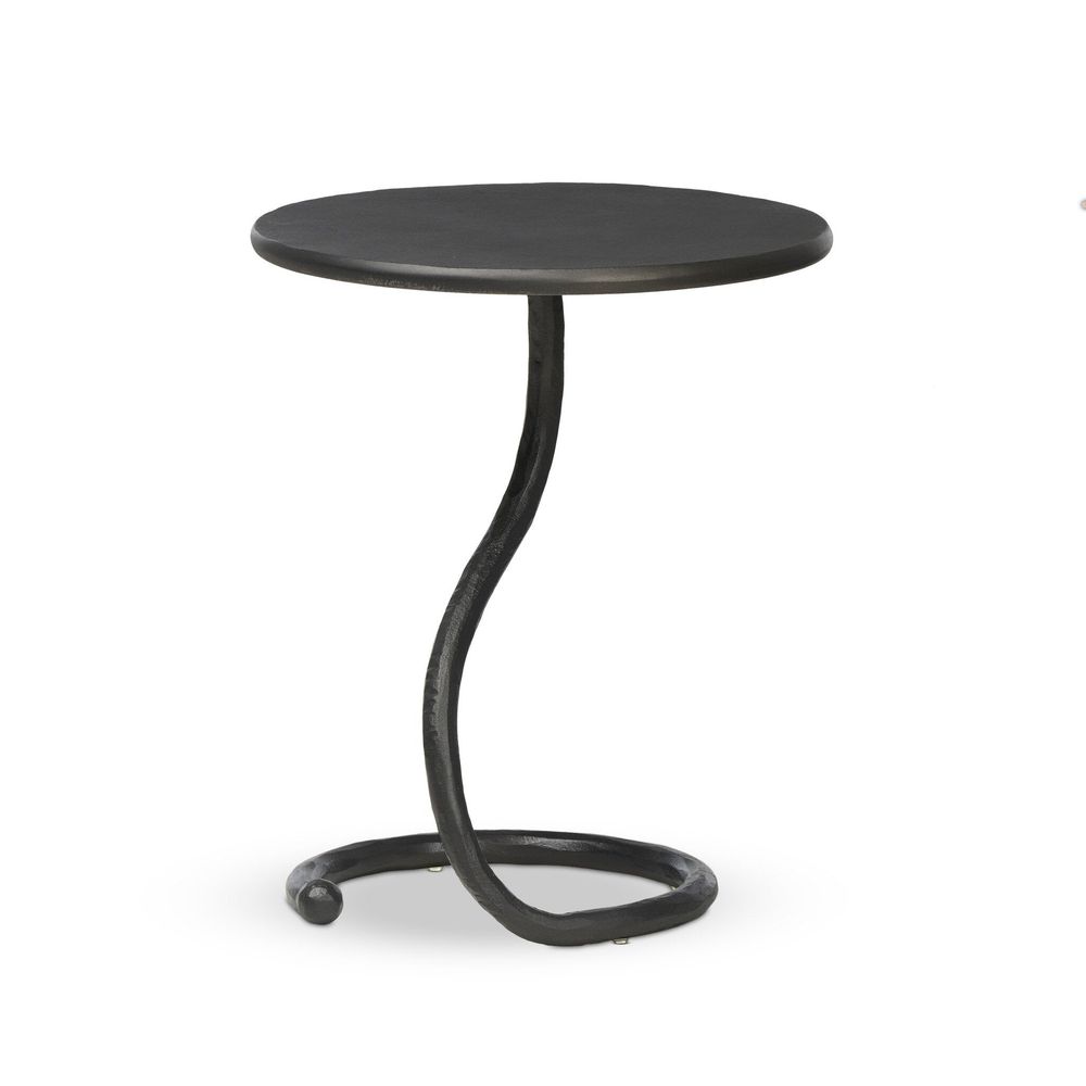 Vera End Table - Gunmetal Aluminum