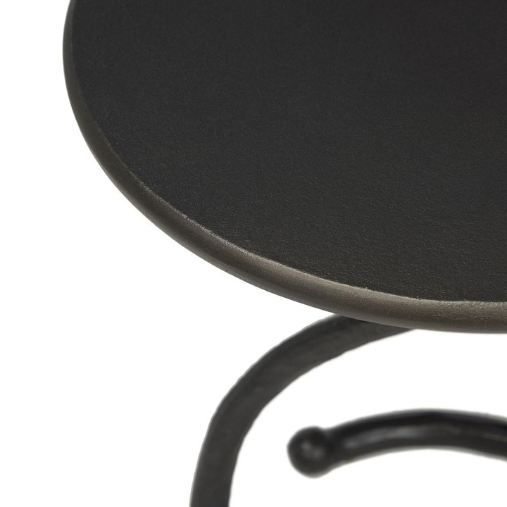 Vera End Table - Gunmetal Aluminum