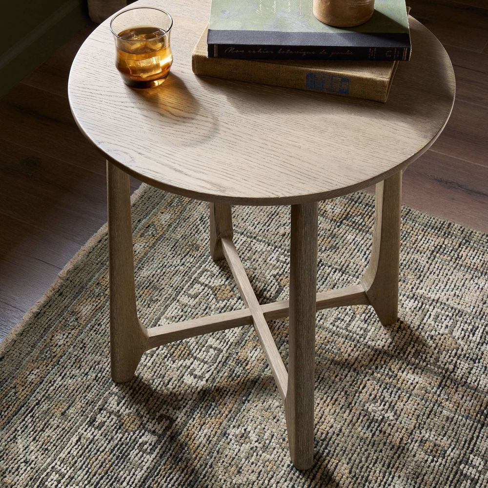 Dupree End Table - Washed Oak