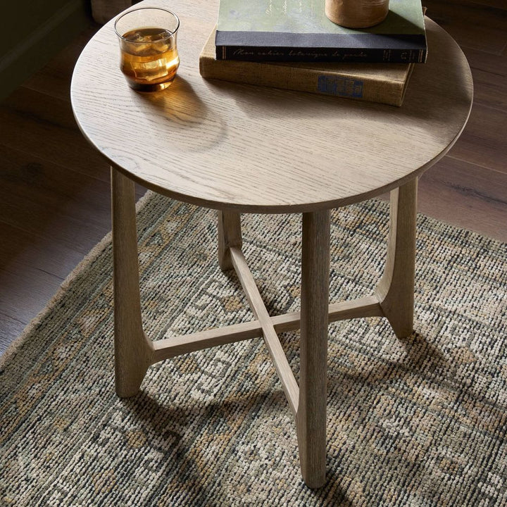 Dupree End Table - Washed Oak
