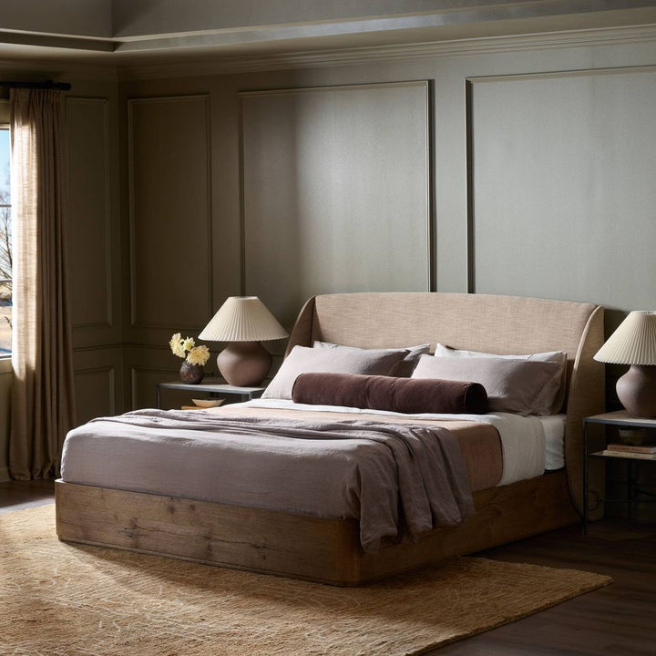 Beds Maeve Bed - Laken Taupe
