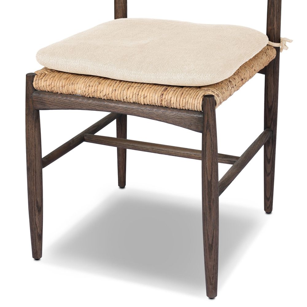 Jovan Dining Chair With Cushion - Savile Flax