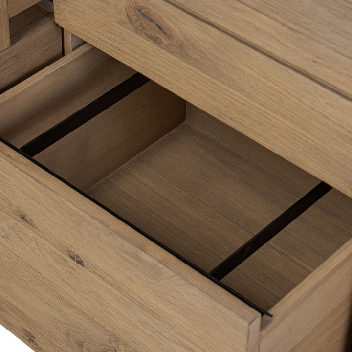 Noah Rotating Desk - Aged Smoked Oak Resawn