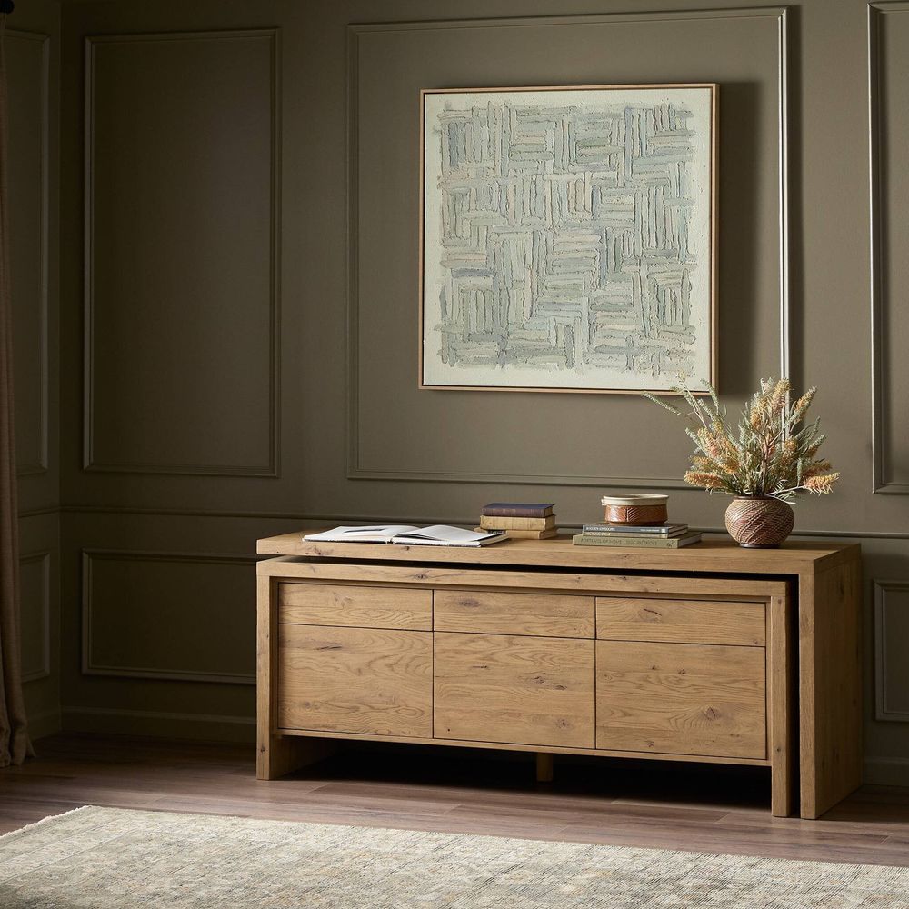 Noah Rotating Desk - Aged Smoked Oak Resawn