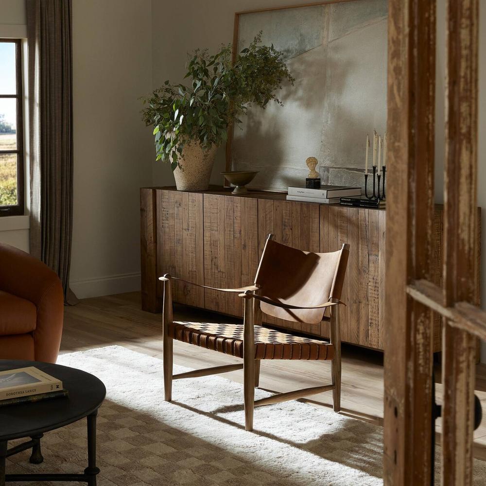 Lounge Chairs Ignacio Chair: Renault Cognac - Weathered Ash