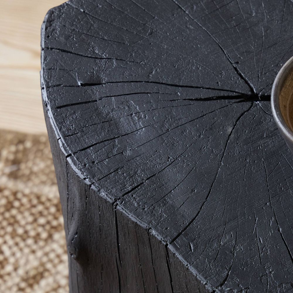 Amiko End Table - Black Resin
