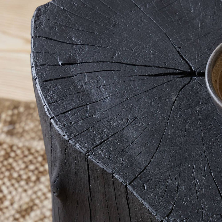 Amiko End Table - Black Resin