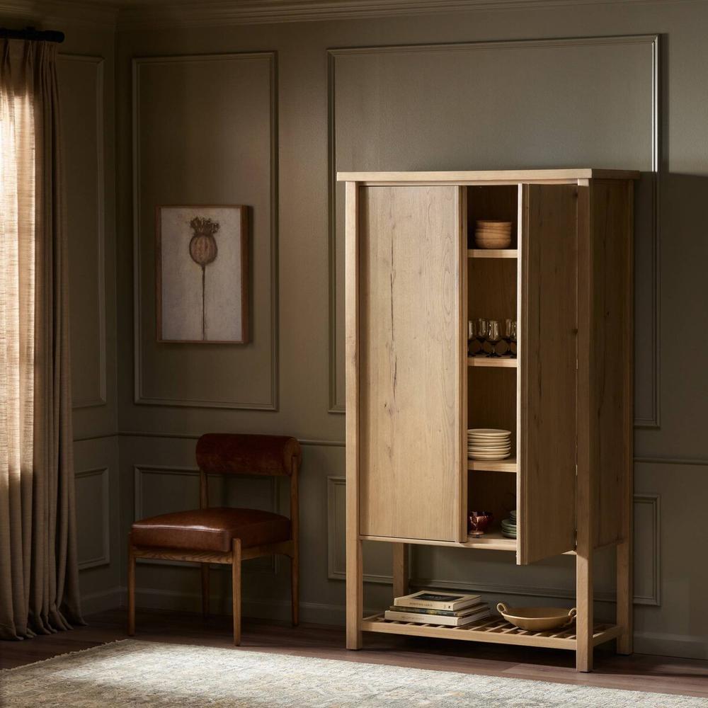 Cabinets & Curios Dalton Cabinet: Aged Natural Oak - Aged Natural Oak Veneer