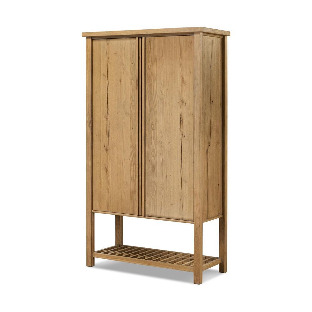 Cabinets & Curios Dalton Cabinet: Aged Natural Oak - Aged Natural Oak Veneer