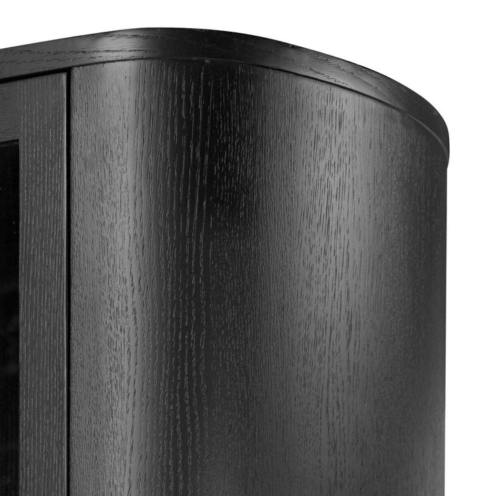 Pilar Cabinet: Charcoal Oak Veneer - Charcoal Oak - Dark Iron