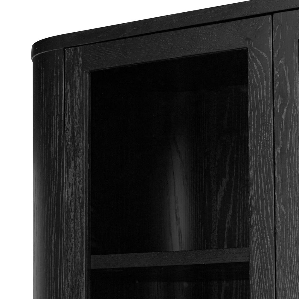 Pilar Cabinet: Charcoal Oak Veneer - Charcoal Oak - Dark Iron