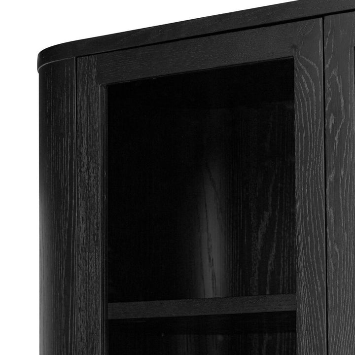 Pilar Cabinet: Charcoal Oak Veneer - Charcoal Oak - Dark Iron