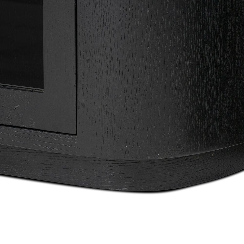 Pilar Cabinet: Charcoal Oak Veneer - Charcoal Oak - Dark Iron