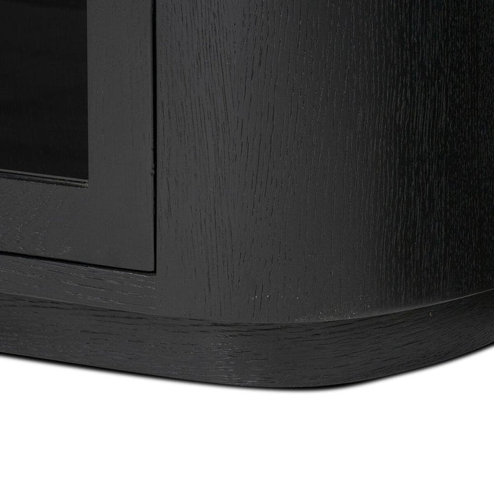 Pilar Cabinet: Charcoal Oak Veneer - Charcoal Oak - Dark Iron