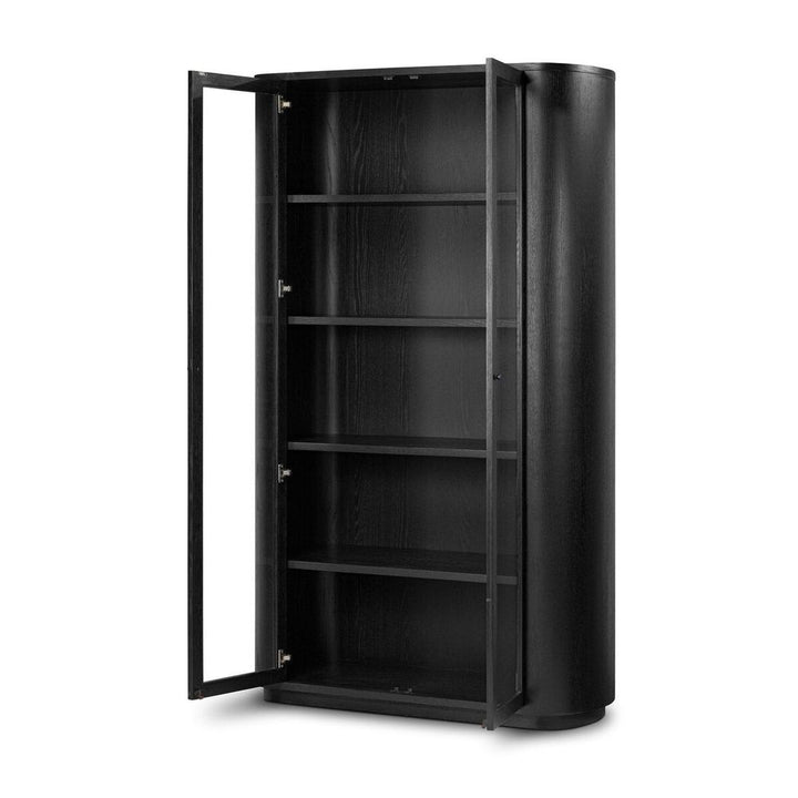 Pilar Cabinet: Charcoal Oak Veneer - Charcoal Oak - Dark Iron