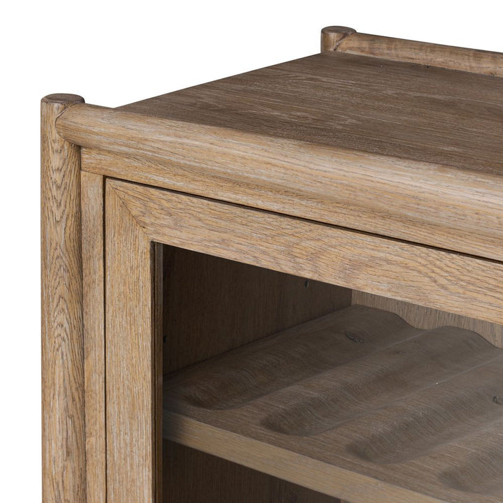 Glenview Bar Cabinet - Weathered Oak