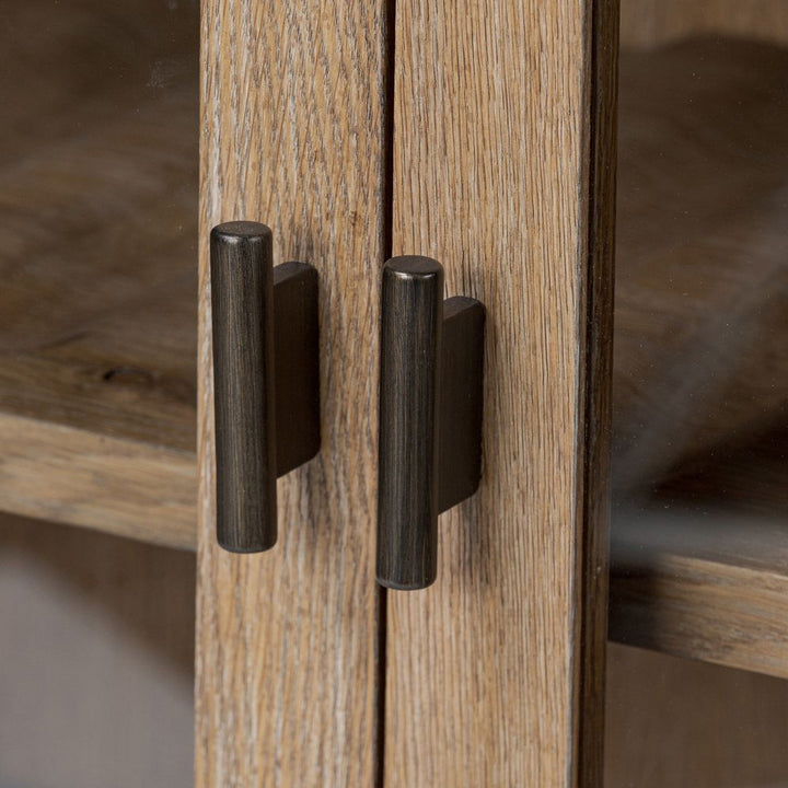 Glenview Bar Cabinet - Weathered Oak