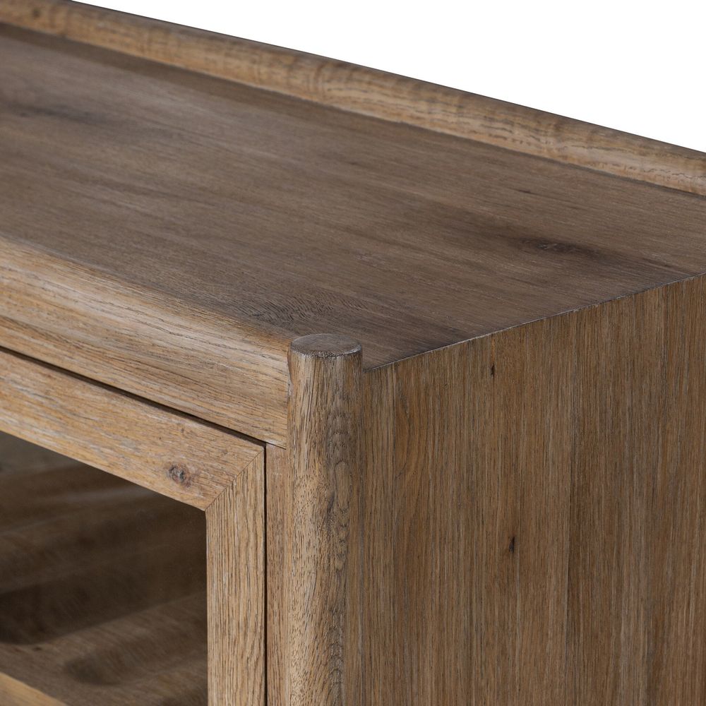 Glenview Bar Cabinet - Weathered Oak