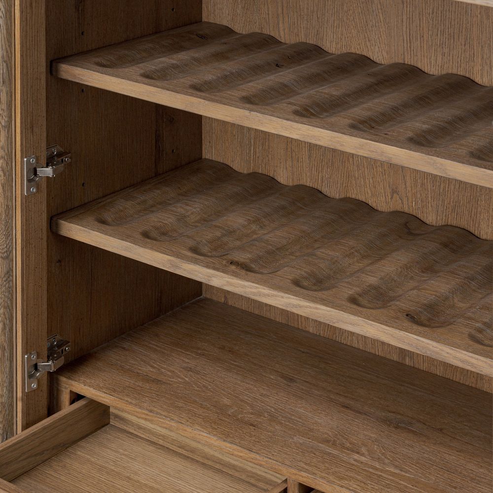 Glenview Bar Cabinet - Weathered Oak