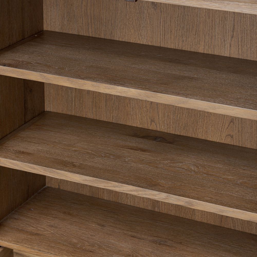 Glenview Bar Cabinet - Weathered Oak
