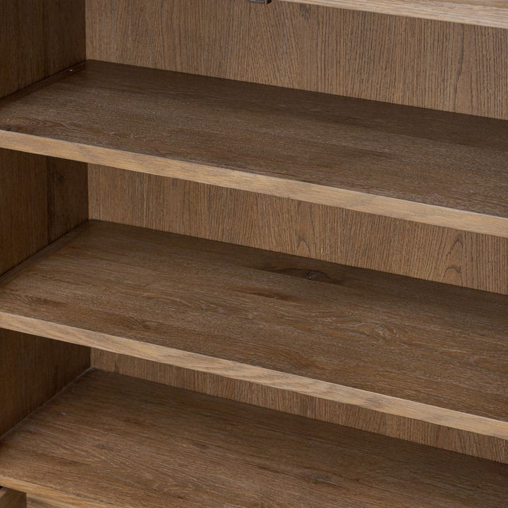 Glenview Bar Cabinet - Weathered Oak