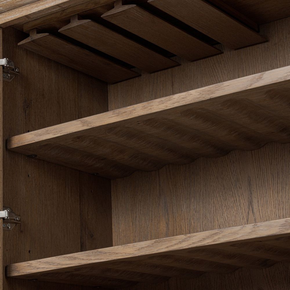 Glenview Bar Cabinet - Weathered Oak