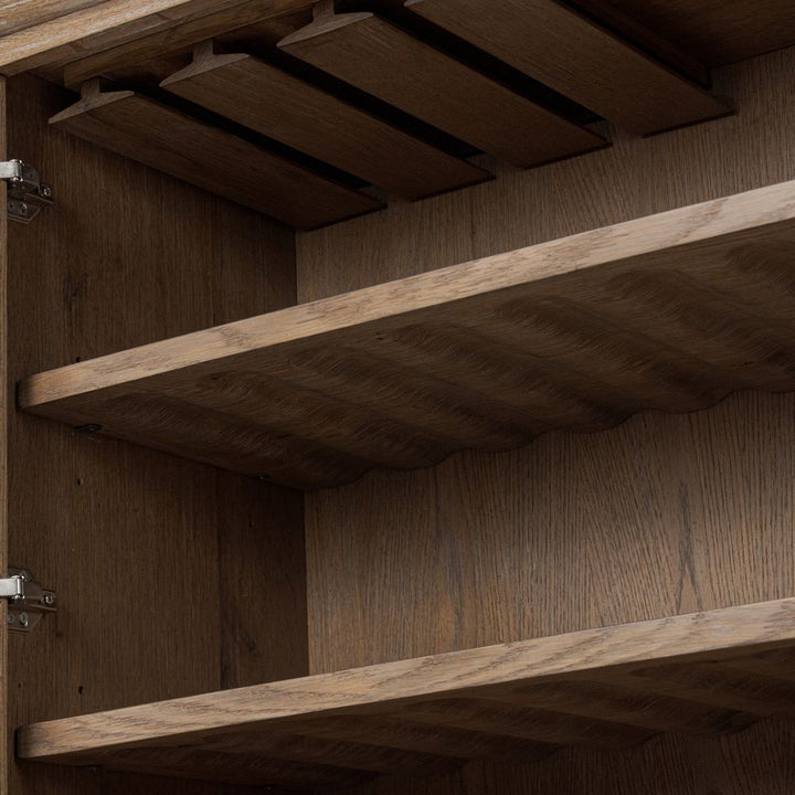 Glenview Bar Cabinet - Weathered Oak
