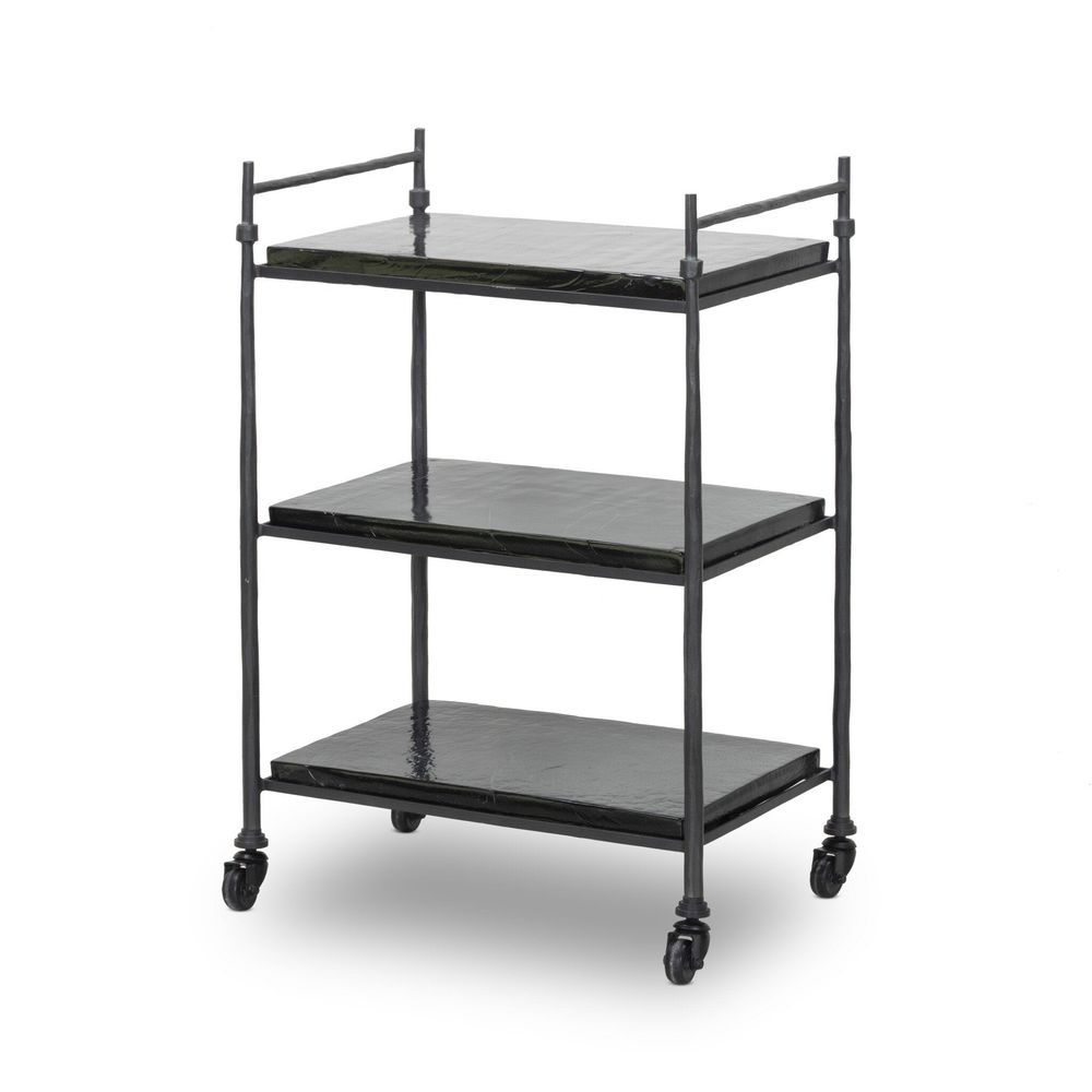 Bar Storage: Carts Teagan Bar Cart - Forged Gunmetal