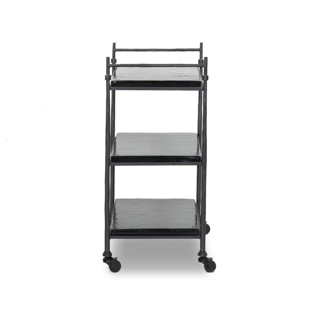 Bar Storage: Carts Teagan Bar Cart - Forged Gunmetal