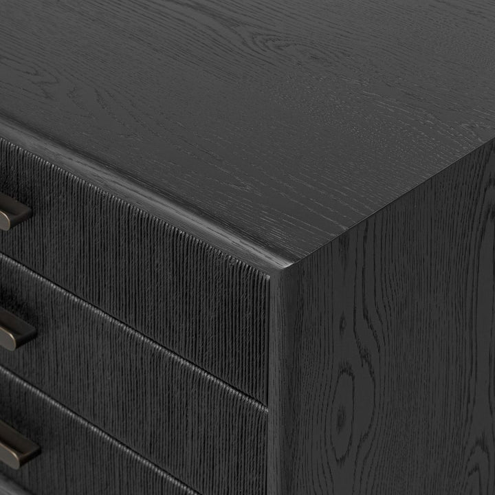 Rosenell Closed Nightstand - Black Oak Veneer