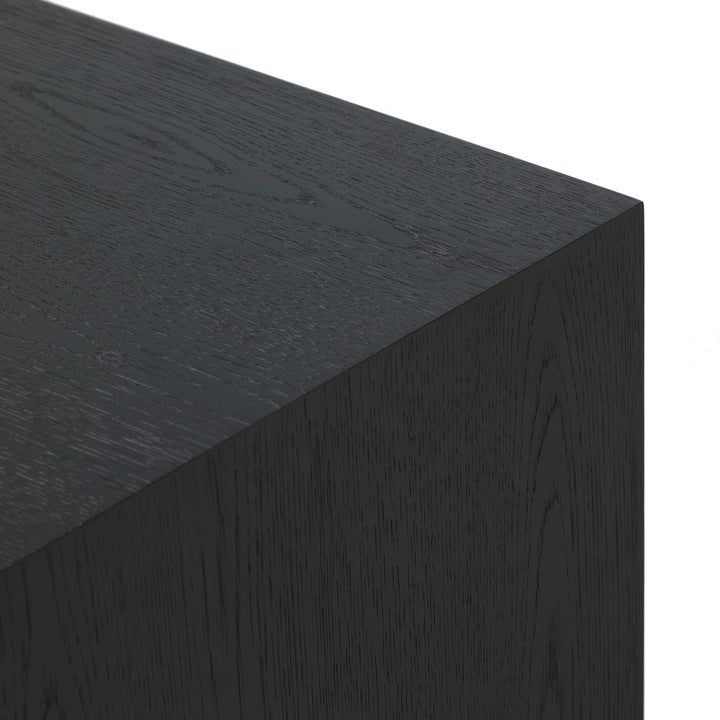 Rosenell Closed Nightstand - Black Oak Veneer