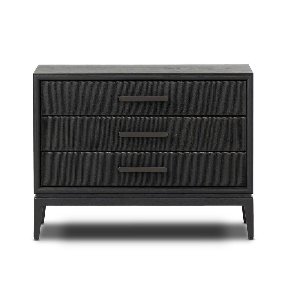Nightstands Rosenell Closed Nightstand - Black Oak Veneer
