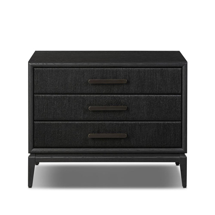 Nightstands Rosenell Closed Nightstand - Black Oak Veneer