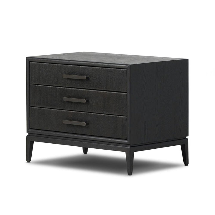 Nightstands Rosenell Closed Nightstand - Black Oak Veneer