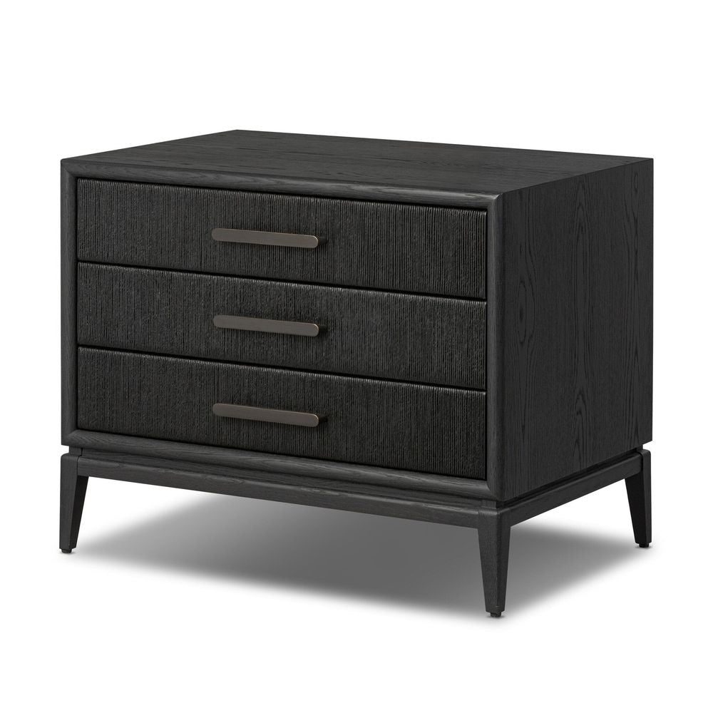 Nightstands Rosenell Closed Nightstand - Black Oak Veneer