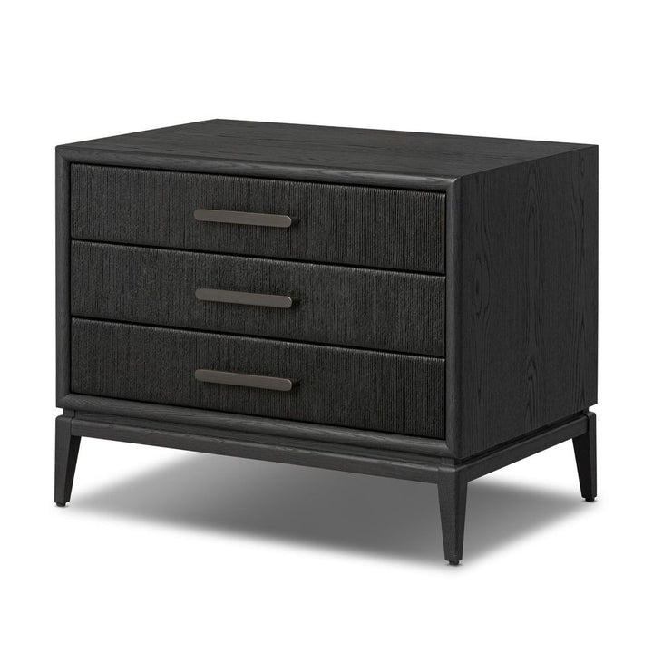 Nightstands Rosenell Closed Nightstand - Black Oak Veneer