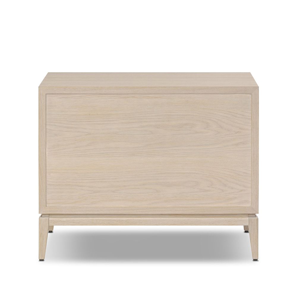 Rosenell Closed Nightstand - Natural Oak Veneer