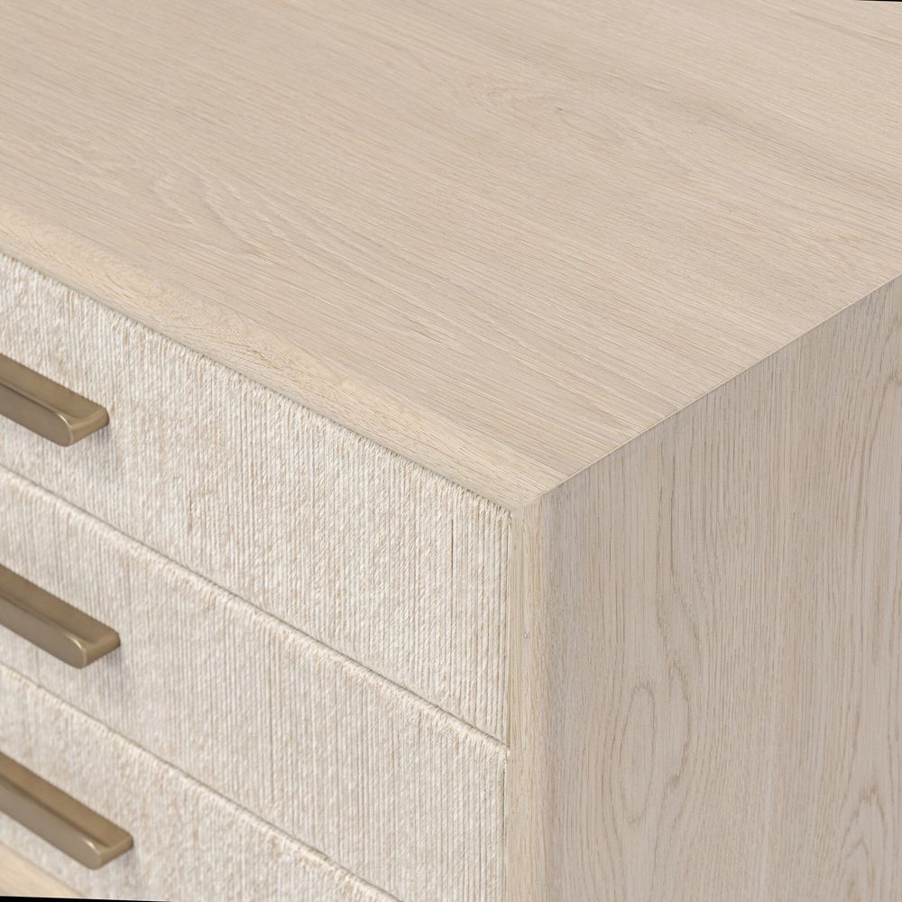 Rosenell Closed Nightstand - Natural Oak Veneer