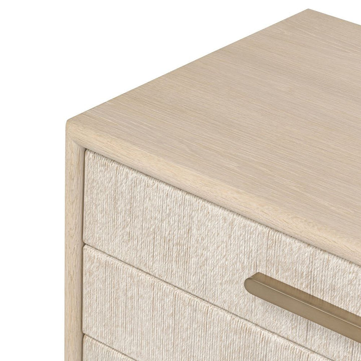 Rosenell Closed Nightstand - Natural Oak Veneer