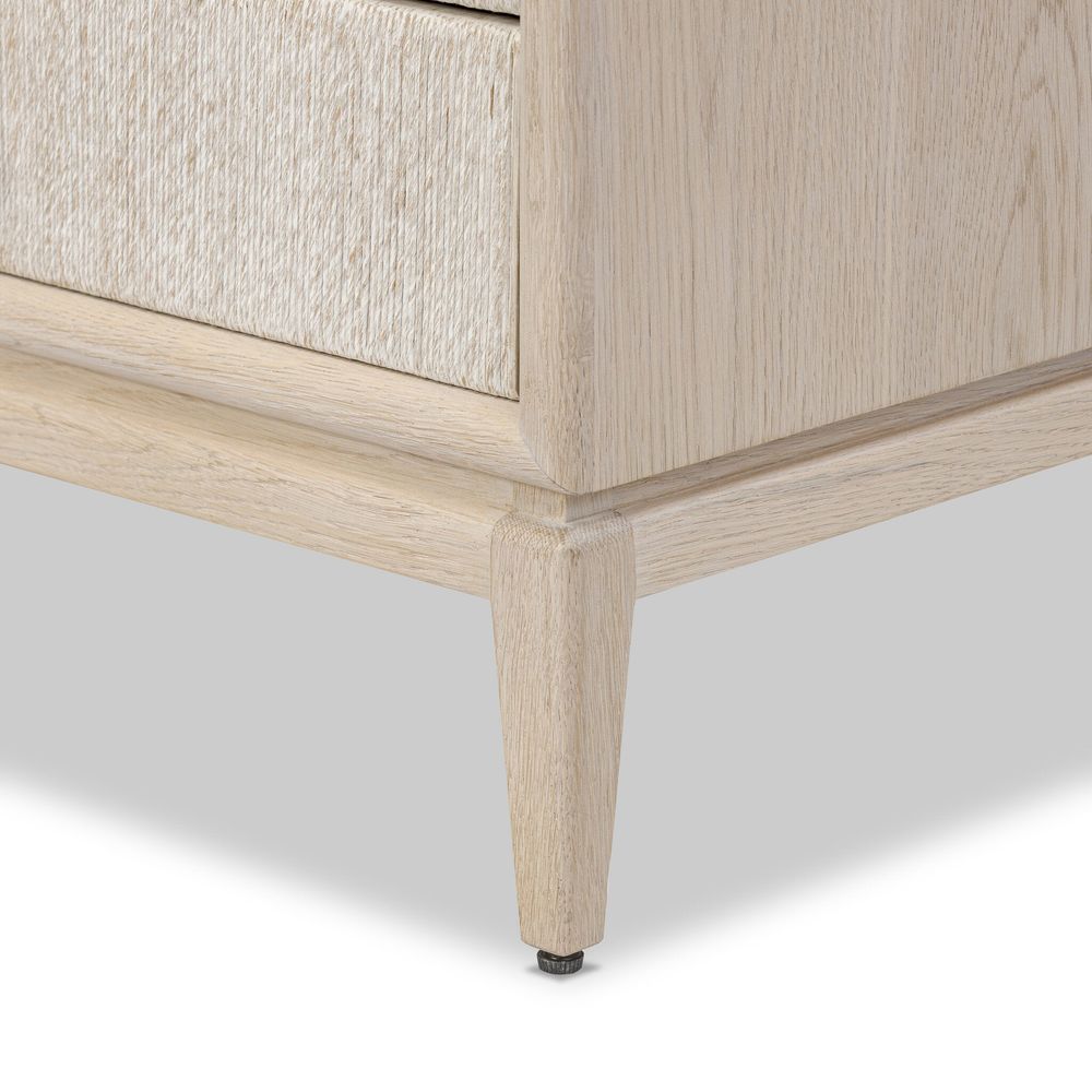 Rosenell Closed Nightstand - Natural Oak Veneer