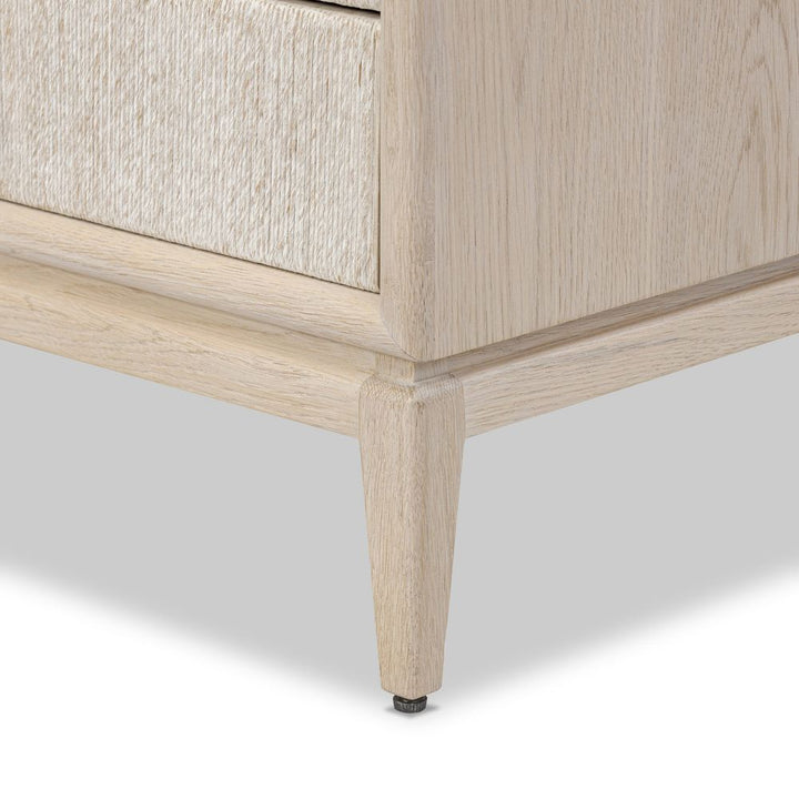 Rosenell Closed Nightstand - Natural Oak Veneer